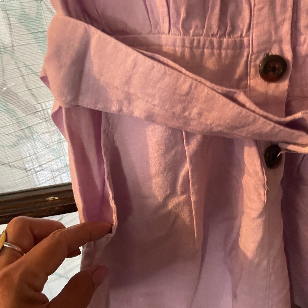 Urban outfitters new button-up romper lilac size Small